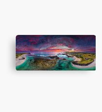 Port Fairy Drone Panoramic Sunset Canvas Print
