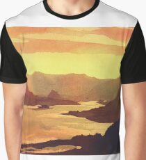 Columbia Gorge sunset- Oregon Graphic T-Shirt