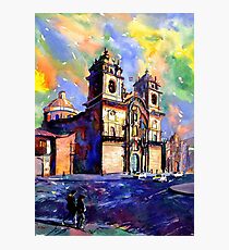 Church on the Plaza de Armas- Cusco, Peru Photographic Print