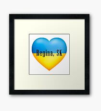 Ukrainian Heart In Regina, SK Framed Print