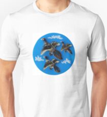 Three Flying Pheasants Unisex T-Shirt