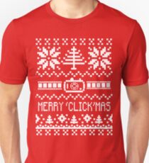 Ugly Christmas Sweater - Camera / Merry 'Click'Mas Unisex T-Shirt