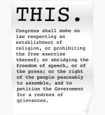 This. The First Amendment Poster