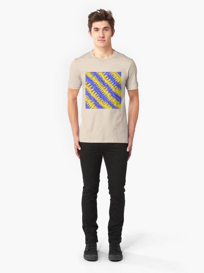 Alternate view of Frozen frequencies #DeepDream #Art Slim Fit T-Shirt
