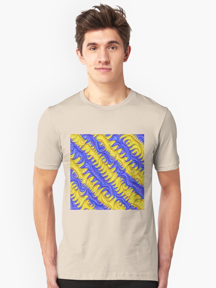 Alternate view of Frozen frequencies #DeepDream #Art Slim Fit T-Shirt