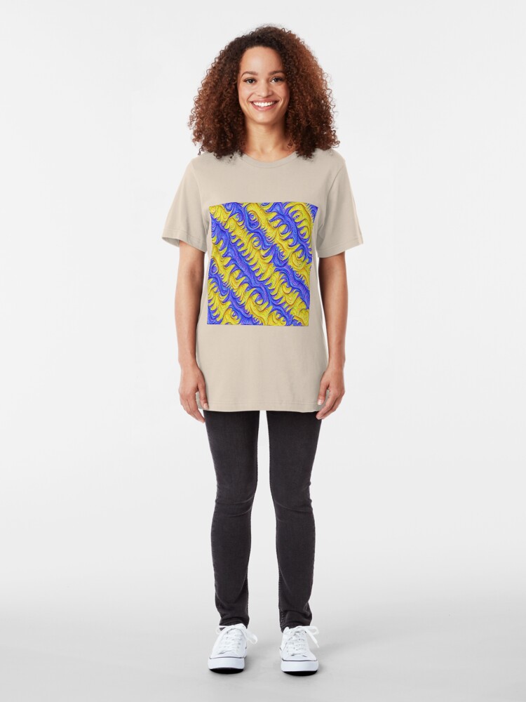 Alternate view of Frozen frequencies #DeepDream #Art Slim Fit T-Shirt