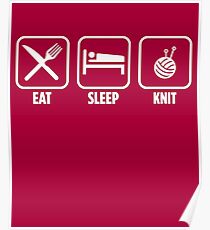 Knit Knitting Poster