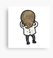 cartoon genius scientist Canvas Print