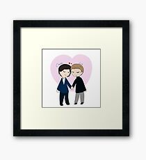 Chibi Charles And Erik Framed Print