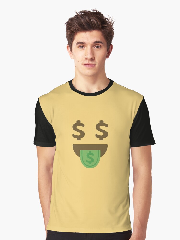 Emoji Dollar Money Mouth Face T Shirt By Manaah Redbubble - emoji dollar money mouth face graphic t shirt front