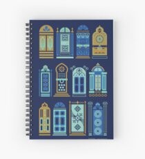 Cuaderno de espiral Puertas marroquíes - Paleta azul marino