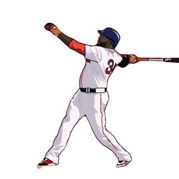 David Ortiz Big Papi Baseball Player Illustration Printed Card 