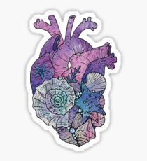' Mermaids Heart ' Ocean Inspired Illustration Sticker