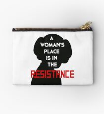 A Woman's Place Is In The Resistance Zipper Pouch