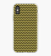 Yellow & Black Wavy Line Pattern iPhone Case