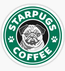 Star Pugs Coffee - Starbucks Sticker