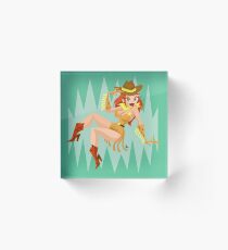 Cowgirl Acrylic Block