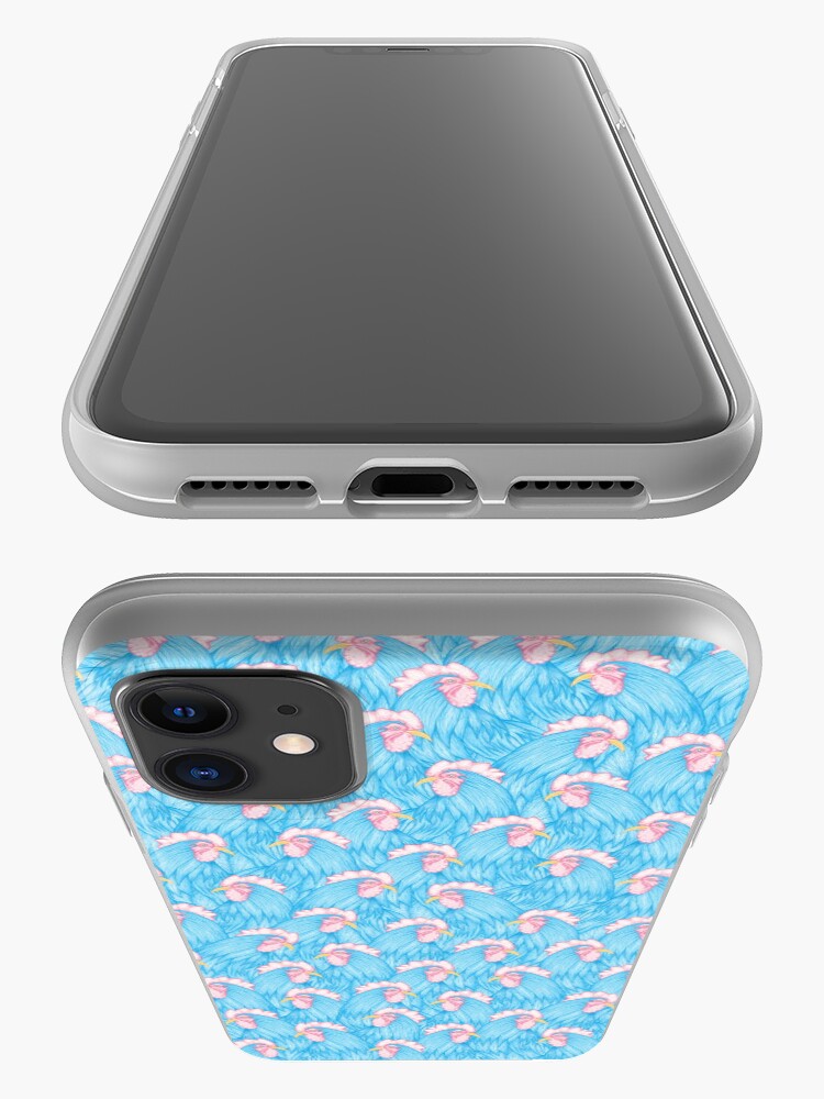 Alternate view of Diurnal (Pattern of Blue Rooster) iPhone Case & Cover