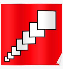 Red Squared Poster
