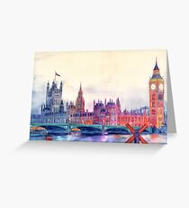 Sunset in London Greeting Card