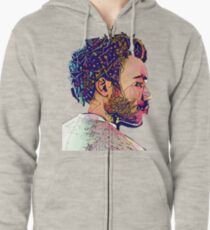 Abstraktes Gambino Hoodie mit Reißverschluss