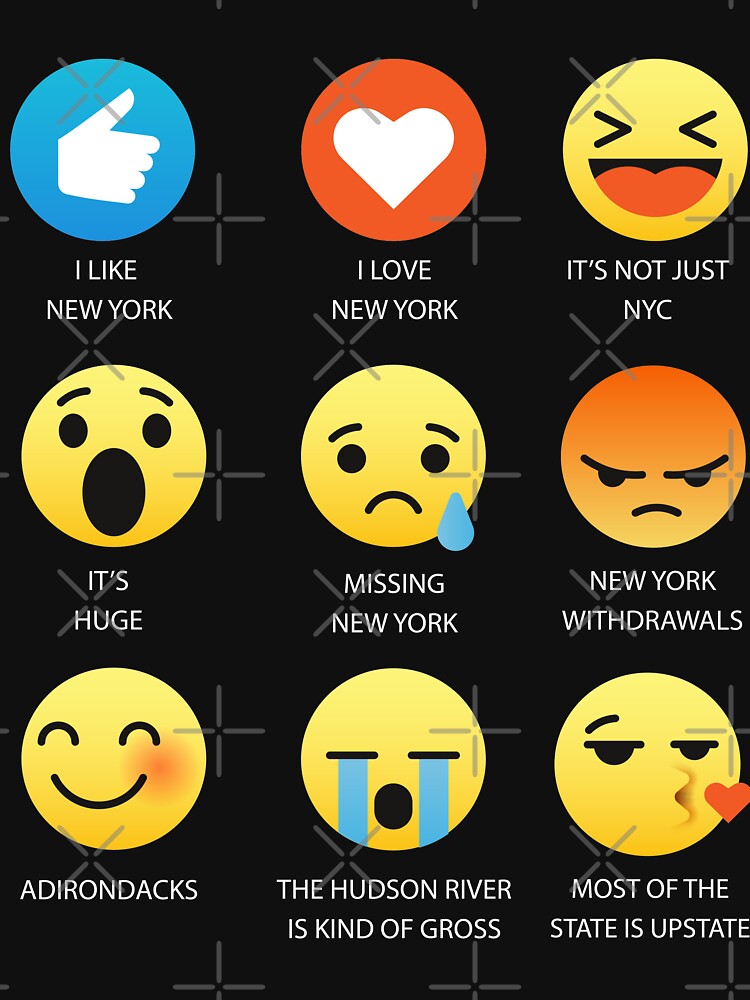 "I Love New York NYC Fifty Nifty United States Emoji Emoticon Graphic
