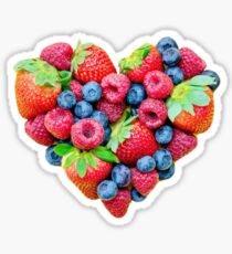 Beeren-Herz Sticker