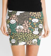 Flowers And Animals Mini Skirt