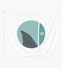 save our sharks circles Wall Tapestry