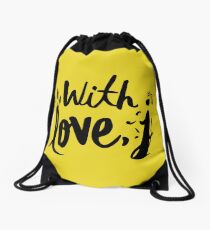 with love j - jessica Drawstring Bag