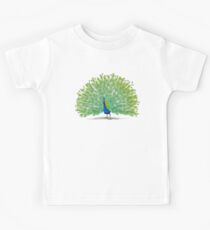 Colorful Peacock Painting Art Kids Tee