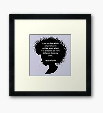 Audre Lorde Silhouette (schwarz) Gerahmtes Wandbild