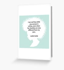 Audre Lorde Silhouette (white) Greeting Card