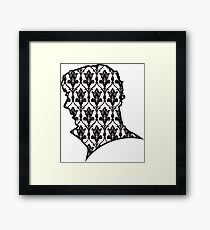 Sherlock - 221b Wallpaper Framed Print