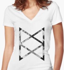 Secret Moon Base Women's Fitted V-Neck T-Shirt