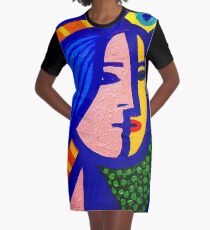 Homage To Picasso Graphic T-Shirt Dress