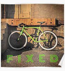 Green Fixie Poster
