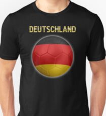 Deutschland - German Flag - Football or Soccer Ball & Text 2 Unisex T-Shirt