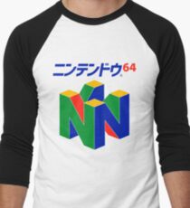 Japanese Nintendo 64 Men's Baseball ¾ T-Shirt