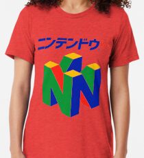 Japanese Nintendo 64 Tri-blend T-Shirt