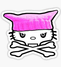 Muschi Hut Katze Schädel Sticker
