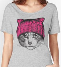 Pussyhat Protest Shirt - Women's March Pussycat Pink Hat Shirt Women's Relaxed Fit T-Shirt