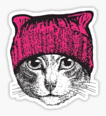 Pussyhat Protest Shirt - Women's March Pussycat Pink Hat Shirt Sticker