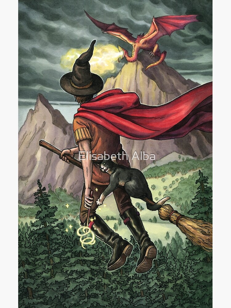 "Everyday Witch Tarot - Knight of Wands" Canvas Print by elisabethalba