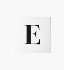 Letter E name initial Art Board