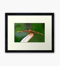 Our Fingerprints Never Fade From The Lives We Touch! - Tiger Butterfly NZ Framed Print