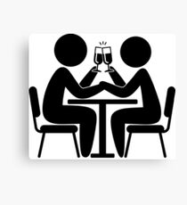 Valentine's day couple dinner Canvas Print