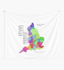 Historic Counties of England Wall Tapestry
