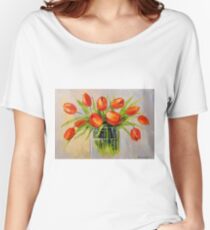 Tulips Women's Relaxed Fit T-Shirt