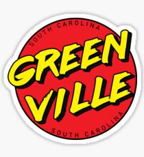 Greenville South Carolina Retro Sticker